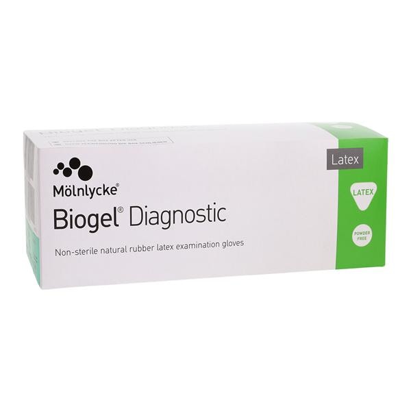 Biogel Diagnostic Latex Exam Gloves Straw Non-Sterile, 6 BX/CA