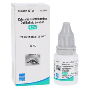 Ketorolac Tromethamine Ophthalmic Solution 0.5% Bottle 10mL Each