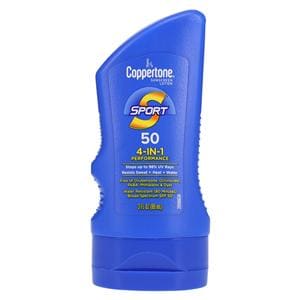 Coppertone Sport Sunscreen Lotion Fragrance Free Skin Adult 3oz Wtr Rstnt Ea