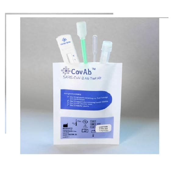 CovAb COVID-19 Test Kit CLIA Waived 50/Bx, 12 BX/CA