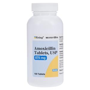 Amoxicillin Tablets 875mg Bottle 100/Bt