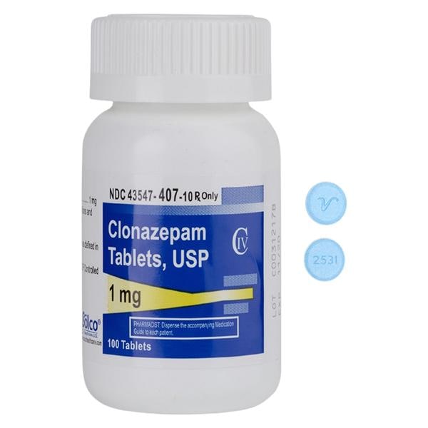 Clonazepam Tablets 1mg Bottle 100/Bt