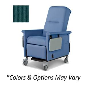 85 Series Transport Recliner All Steel/Powder-Coated Frame 300lb Mnl Aqumrn Ea