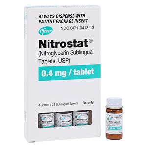 Nitrostat 0.4mg 4x25/Bt