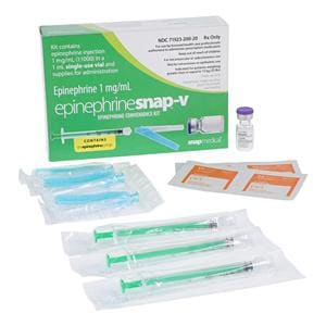 Epinephrine Snap-V Injection 1mg/mL 1:1000 Convenience Kit SDV Ea