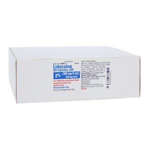 Lidocaine HCl Injection 2% Preservative Free SDV 5mL 25/Bx