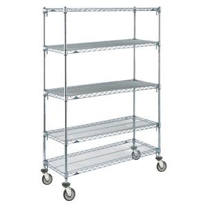 Super Erecta Storage Cart 24x48x63 (4) 5" Polyurethane Caster/2 Swivel/2 Locking