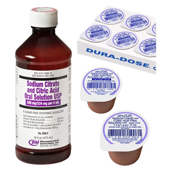 Sodium Citrate Citric Acid Oral Solution 1.5g/1g/15mL SF Grape UD Cup 15mL 10/Ca