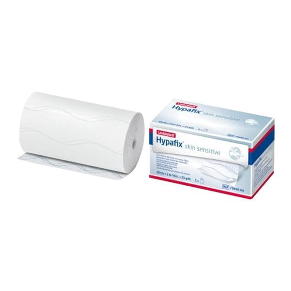 Hypafix Skin Sensitive Fixation Tape Non-Woven Material 4"x2.25yd Wht NS 12Rl/Ca