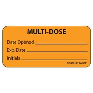 Label Paper Multi-Dose Date Orange 2-1/4x1" 1" Core 5/Rl