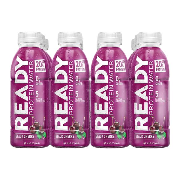 Ready Protein Water Kosher/No Soy/No Sugar Black Cherry 16.9oz Bottle 12/Ca