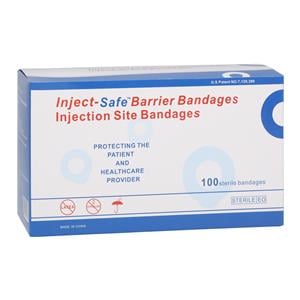 Inject-Safe Adhesive Patch Barrier Elastic 1-3/8" Clear Sterile 100/Bx