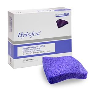 Hydrofera Blue ComfortCel PVA Foam Antibacterial Dressing 6x6" Strl Sqr Blu Abs