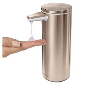 Liquid Soap Pump Dispenser Rechargeable Sensor Rose Gold 9 oz Ea