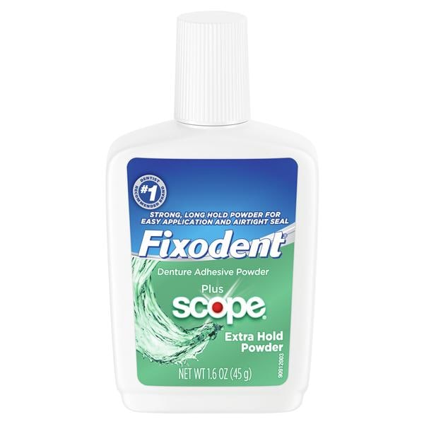 Fixodent Denture Adhesive Extra Hold Mint Powder 1.6oz/Tb