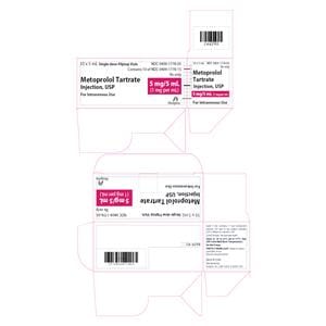 Metoprolol Tartrate Injection 1mg/mL SDV 5mL 10/Bx