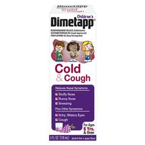 Dimetapp Children 6+ Cough/Cold 2/10/5mg Box 4oz/Bt, 24 BT/CA