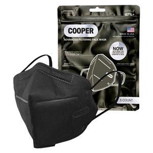 Advanced Filtering Mask Anti-Fog Black Adult 5/Pk