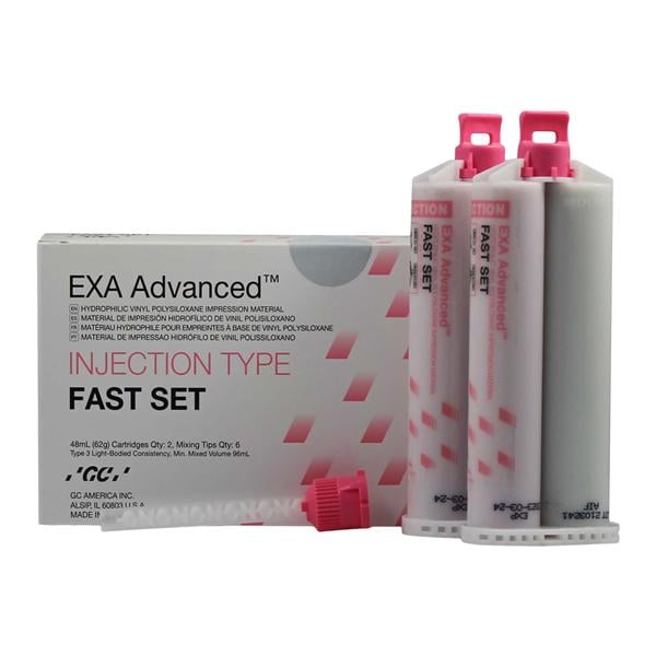 EXA ADVANCED Impression Material Inj Fst Set 48 mL Injcbl Refill w/ Tips 2/Pk