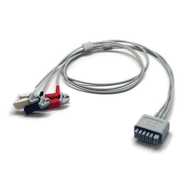 ECG Leadwire Nw f/ ePM 10M/12M/N Series-N1/N12/N15/N17/N19/TD60 Pnch Clp 3 Ld Ea