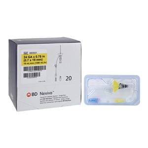 Nexiva IV Catheter 24 Gauge Yellow Hub 20/Bx