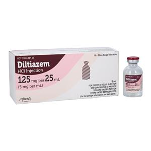 Diltiazem HCl Injection 5mg/mL SDV 25mL 10/Package