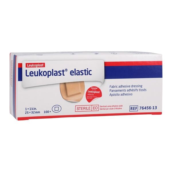 Leukoplast Spot Bandage Elastic/Fabric 1-1/4" Tan Sterile 100/Bx