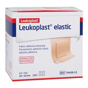 Leukoplast Patch Bandage Elastic/Fabric 1-1/2x2" Tan Sterile 100/Bx, 12 BX/CA