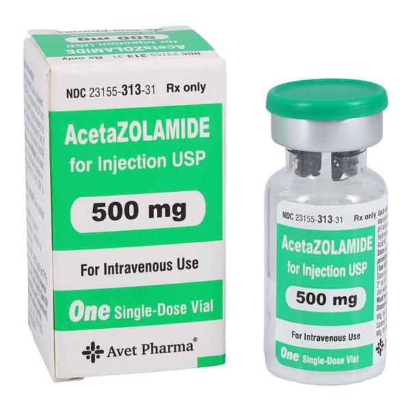 Acetazolamide Sodium Injection 500mg/Vl Powder SDV 10mL Each