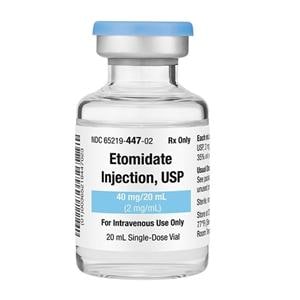 Etomidate Injection 2mg/mL SDV 20mL 10/Bx