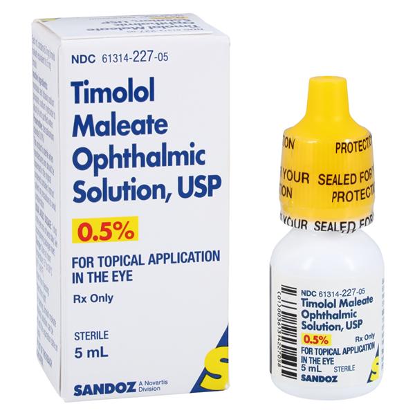 Timolol Maleate Ophthalmic Solution 0.5% Bottle 5mL 5mL/Bt