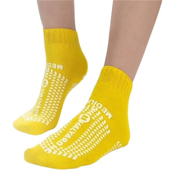 Medical Action Patient Slippers Polyester Yellow Large Single-Use 48/Ca