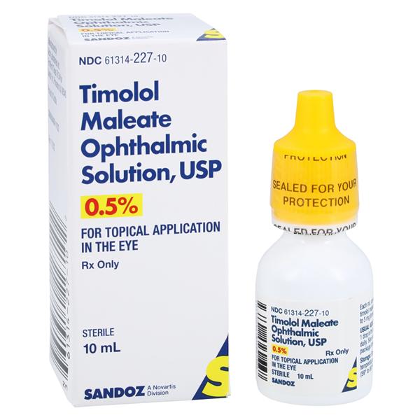 Timolol Maleate Ophthalmic Solution 0.50% Bottle 10mL Each