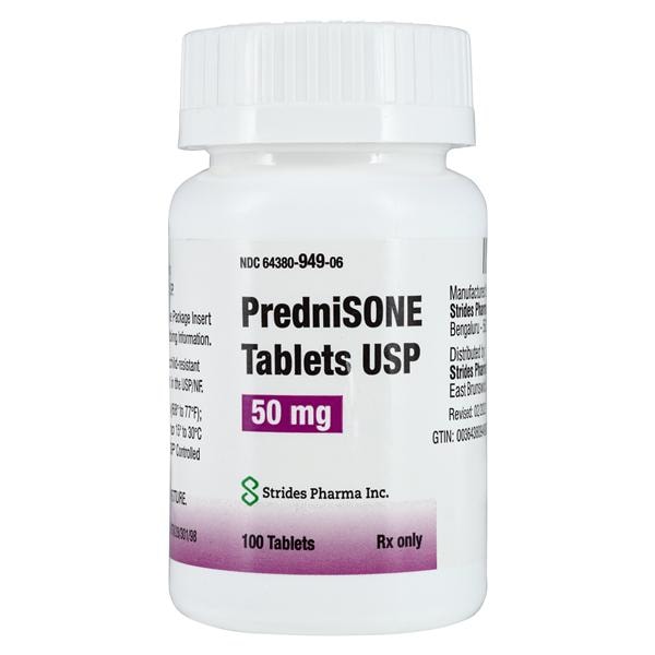 Prednisone Tablets 50mg Bottle 100/Bt