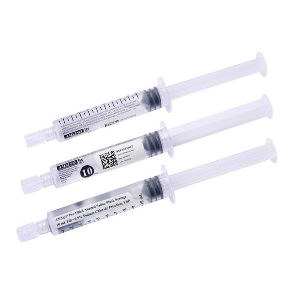 AMSafe Saline IV Flush Solution 0.90% Prefilled Syringe 10/10mL 180/CA