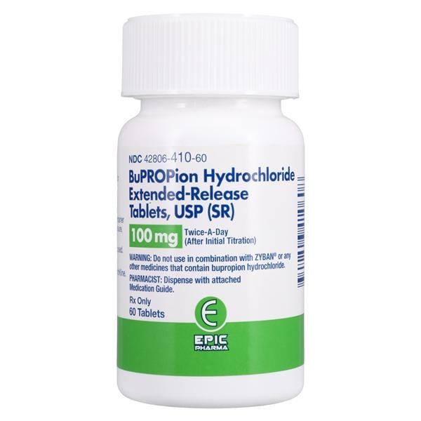 Bupropion HCl SR Extended-Release Tablets 100mg Bottle 60/Bottle Each