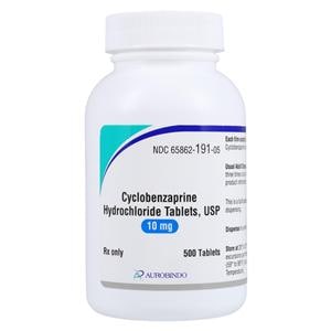 Cyclobenzaprine HCl Tablets 10mg Bottle 500/Bt