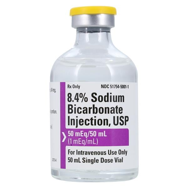 Sodium Bicarbonate Injection 8.4% SDV 50mL 25/Package