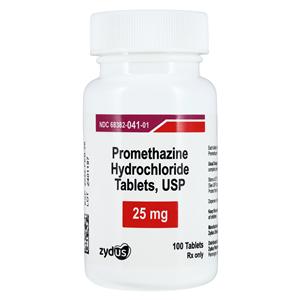 Promethazine HCl Tablets 25mg Bottle 100/Bottle Each