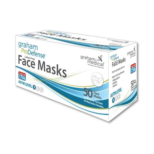 Graham ProDefense Face Mask ASTM Level 1 Blue Adult 300/Ca