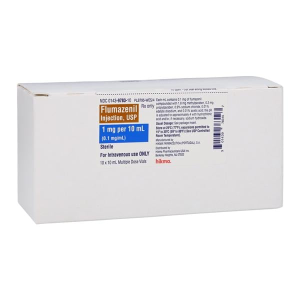 Flumazenil Injection 0.1mg/mL MDV 10mL 10/Package