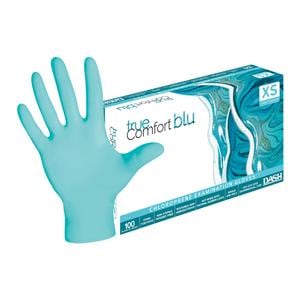 True Comfort Blu Chloroprene Exam Gloves Small Ocean Blue Non-Sterile