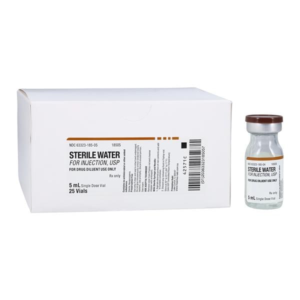 Sterile Water Injection 5mL SDV 5mL 25/Package