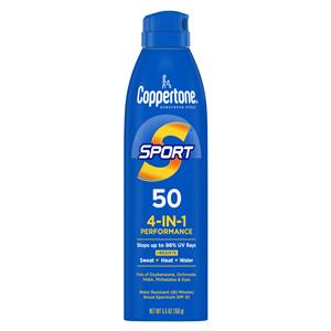 Coppertone Sport Sunscreen Spray Adult 5.5oz Water Resistant 50 SPF Ea