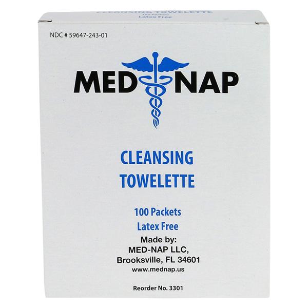 Med-Nap Cleansing Wipes "5x7" 100/Bx