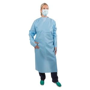 TIDIShield Gown Gown AAMI Level 2 100% Polyethylene Arctic Blue 75/Ca