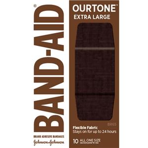 Band-Aid Ourtone Adhesive Bandage Fabric XL BR65 Sterile 10/Bx