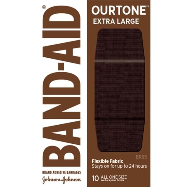 Band-Aid Ourtone Adhesive Bandage Fabric XL BR65 Sterile 10/Bx