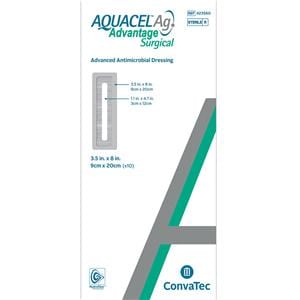 Aquacel Ag Advantage Hydrfbr/PU Flm Post-Op Dressing 3.5x8 Strl Rctngl Tn