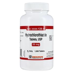 Hydrochlorothiazide 25mg 1000/Bt